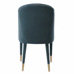 Set Of 2 Modern Armless Dining Chairs Upholstered In Slate Blue Velvet 12 Set Of 2 Modern Armless Dining Chairs Upholstered In Slate Blue Velvet -Famous Furniture Store set of 2 modern armless dining chairs upholstered in slate blue velvet dining chairs the well appointed house 5