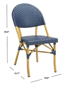 Safavieh Set Of Two Blue PE Wicker & Faux Bamboo Indoor-Outdoor Bistro Chairs 6 Safavieh Set Of Two Blue PE Wicker & Faux Bamboo Indoor-Outdoor Bistro Chairs -Famous Furniture Store set of two blue pe wicker and faux bamboo indoor outdoor bistro chairs outdoor dining tables and chairs the well appointed house 3 465adac5 af5f 498f b6f2 95d9867628a9