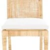 Safavieh Set Of Two Cane Dining Chairs With Cushions