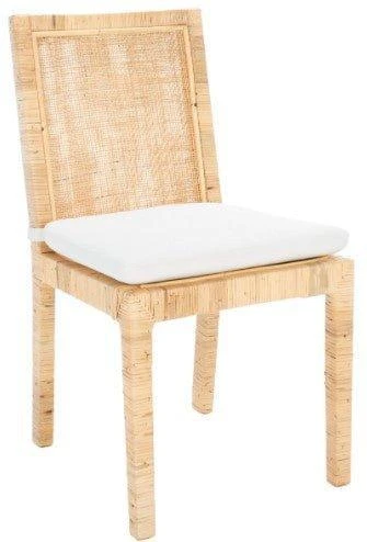 Safavieh Set Of Two Cane Dining Chairs With Cushions 5 Safavieh Set Of Two Cane Dining Chairs With Cushions - Image 5