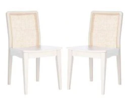 Safavieh Set Of Two White Rattan Dining Chairs 7 Safavieh Set Of Two White Rattan Dining Chairs -Famous Furniture Store set of two white rattan dining chairs dining chairs the well appointed house 2