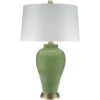Soft Green Cracked Glaze Ceramic Table Lamp