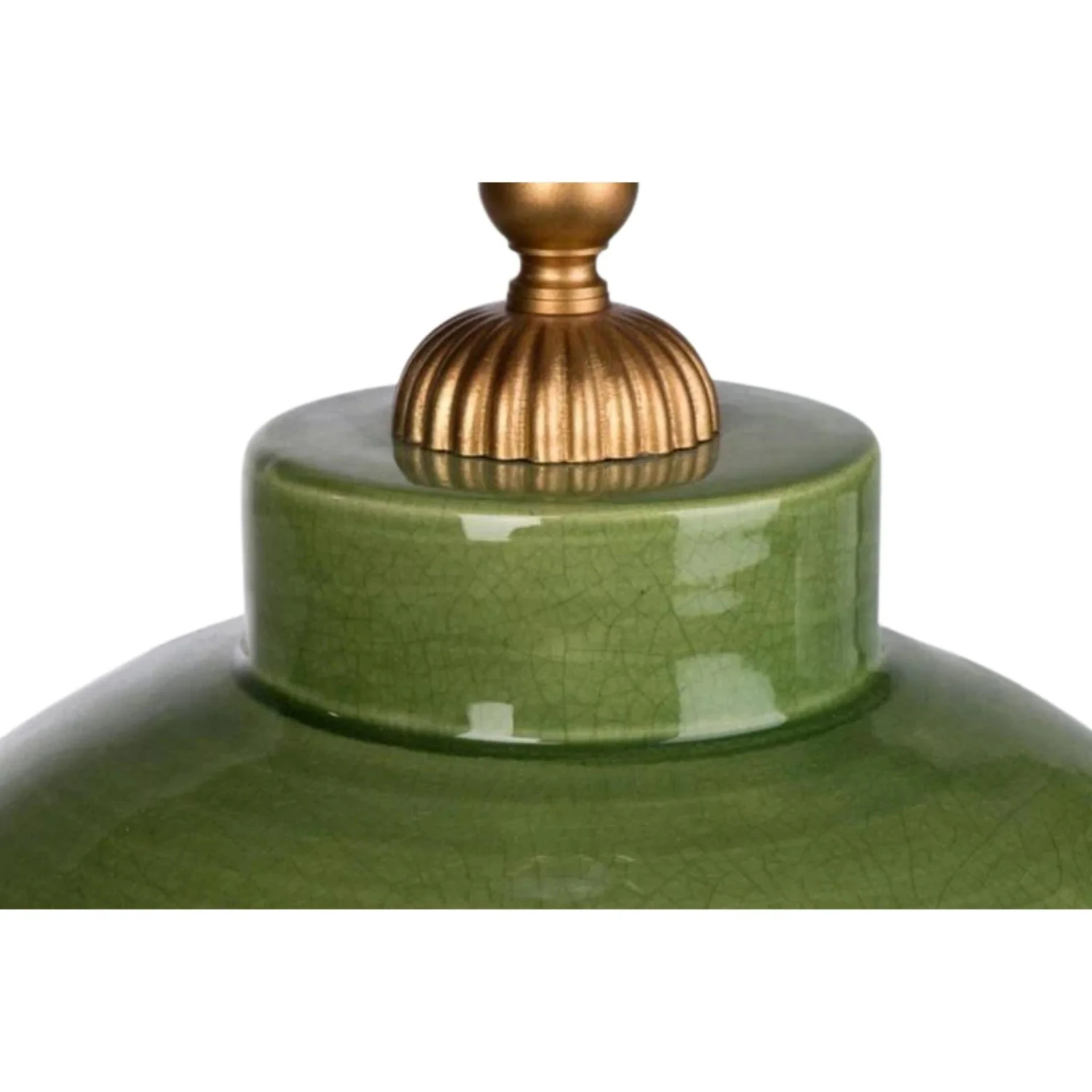 Soft Green Cracked Glaze Ceramic Table Lamp 2 Soft Green Cracked Glaze Ceramic Table Lamp - Image 2