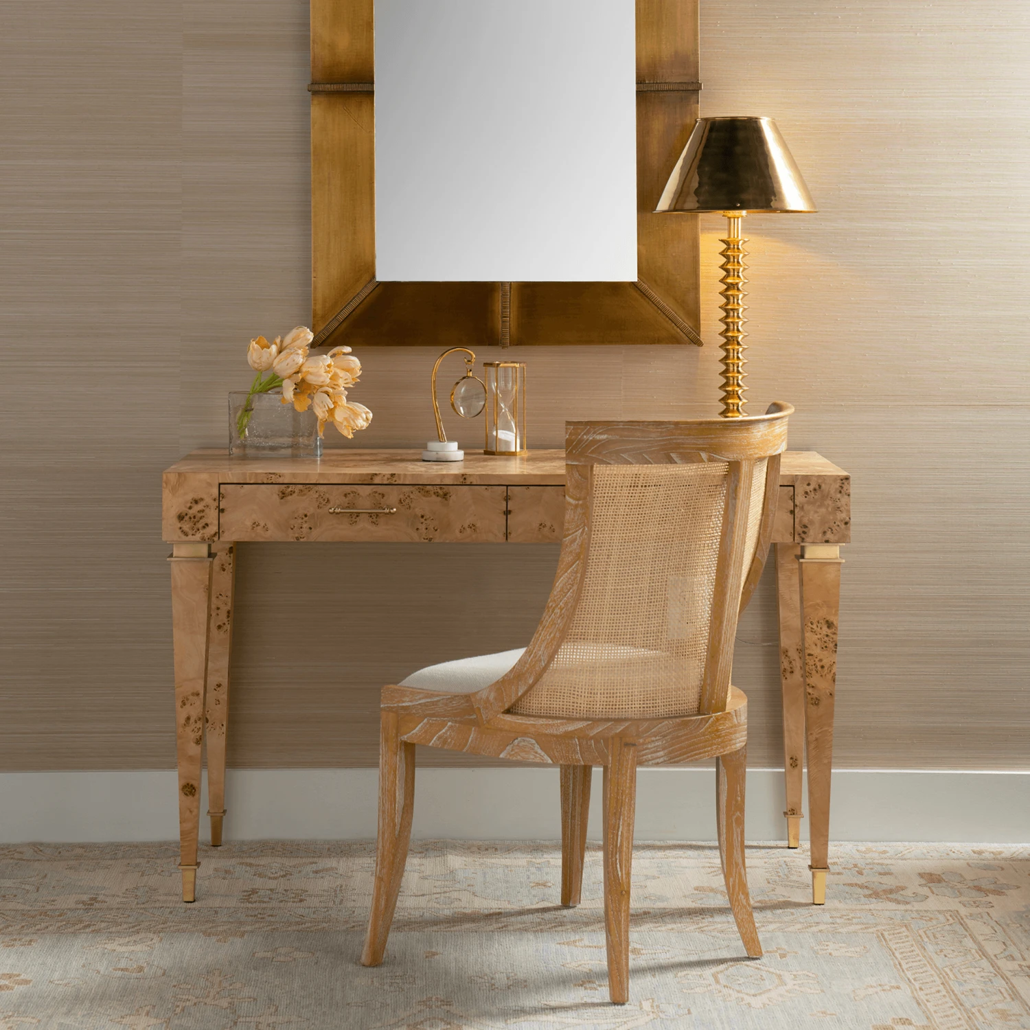 Solid Oak Caned Monaco Armchair In NaturalFinish 4 Solid Oak Caned Monaco Armchair In NaturalFinish - Image 4