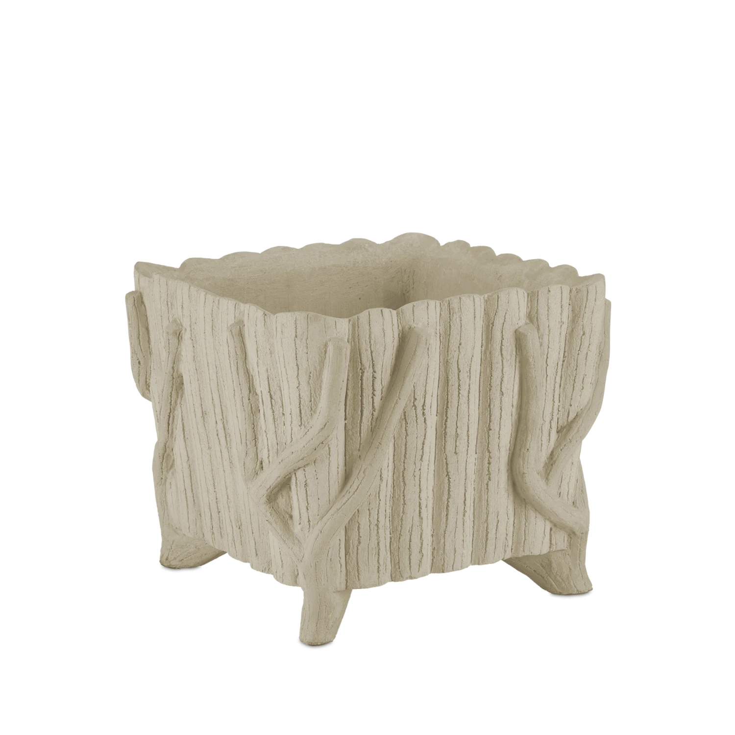 Square Faux Bois Planter 1 Square Faux Bois Planter