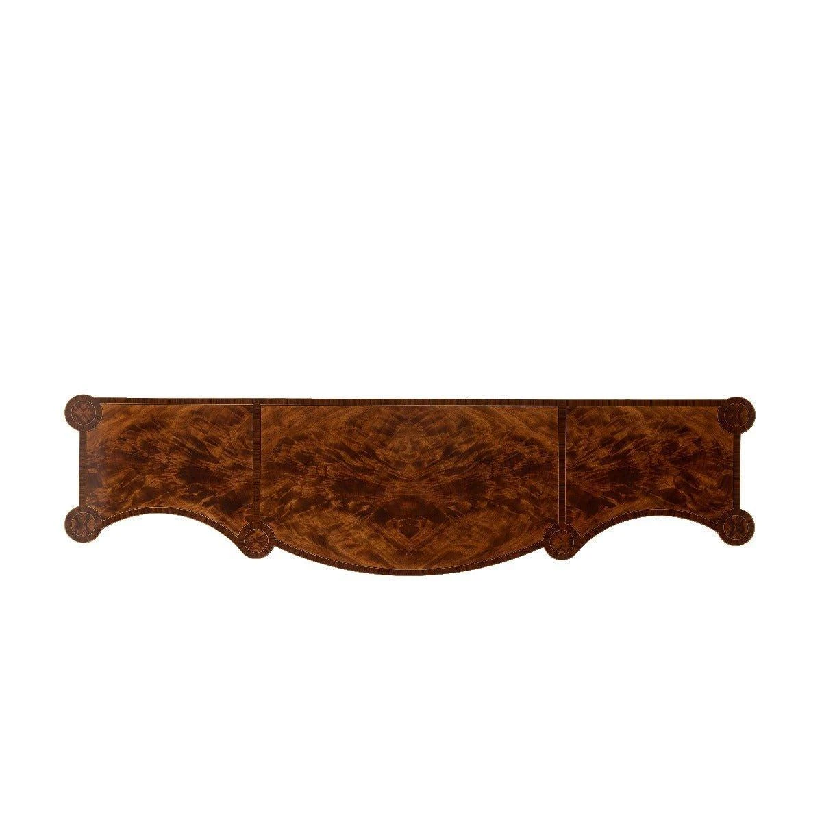 Stanhope Row Serpentine Flame Mahogany Veneered Sideboard 2 Stanhope Row Serpentine Flame Mahogany Veneered Sideboard - Image 2