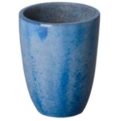 Tall Planter With A Glossy Glaze