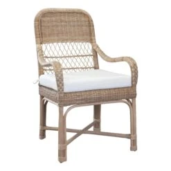 Tisbury Classic Wicker Dining Arm Chair