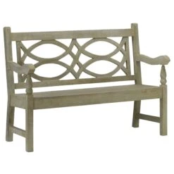Traditional English Concrete Outdoor Bench