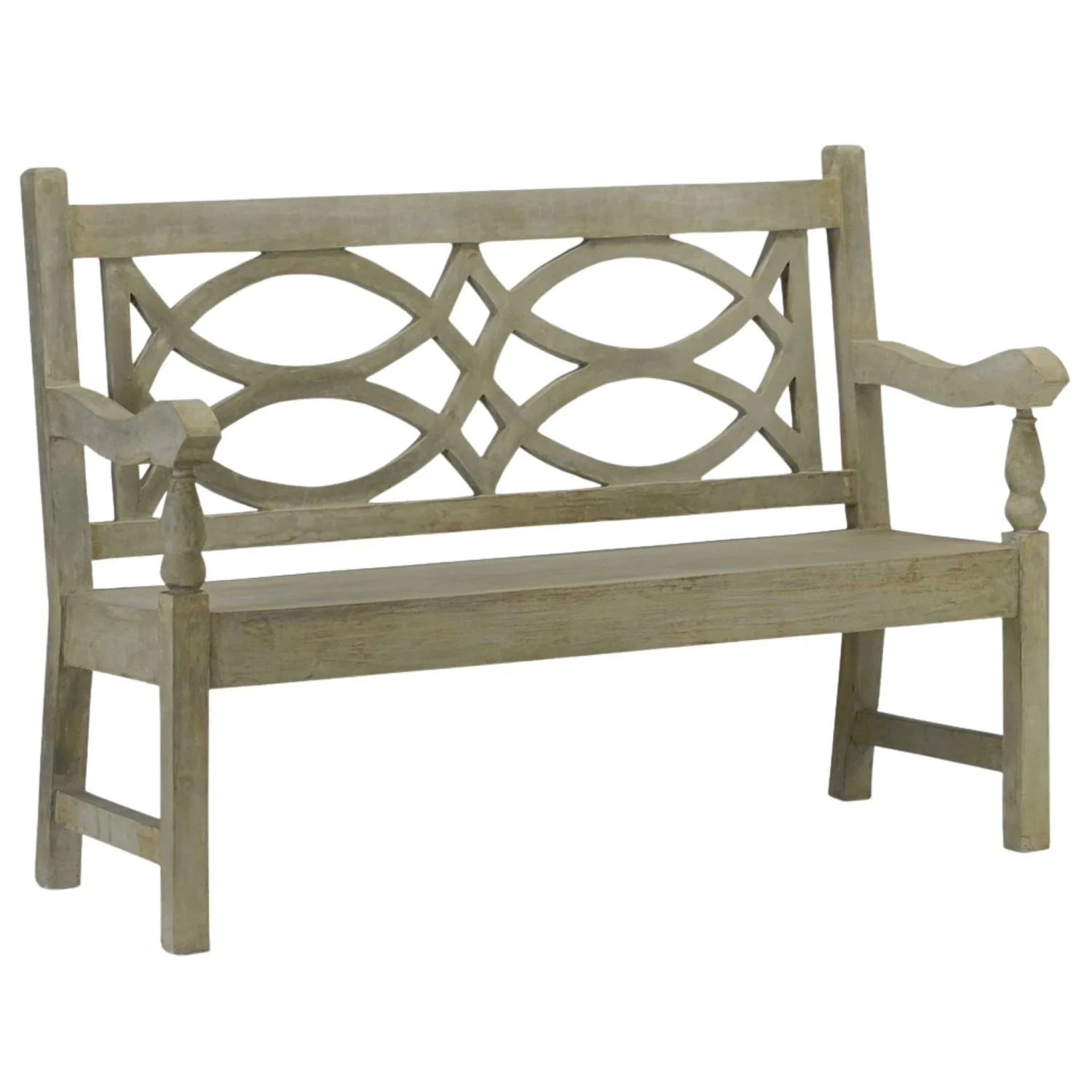 Traditional English Concrete Outdoor Bench 1 Traditional English Concrete Outdoor Bench