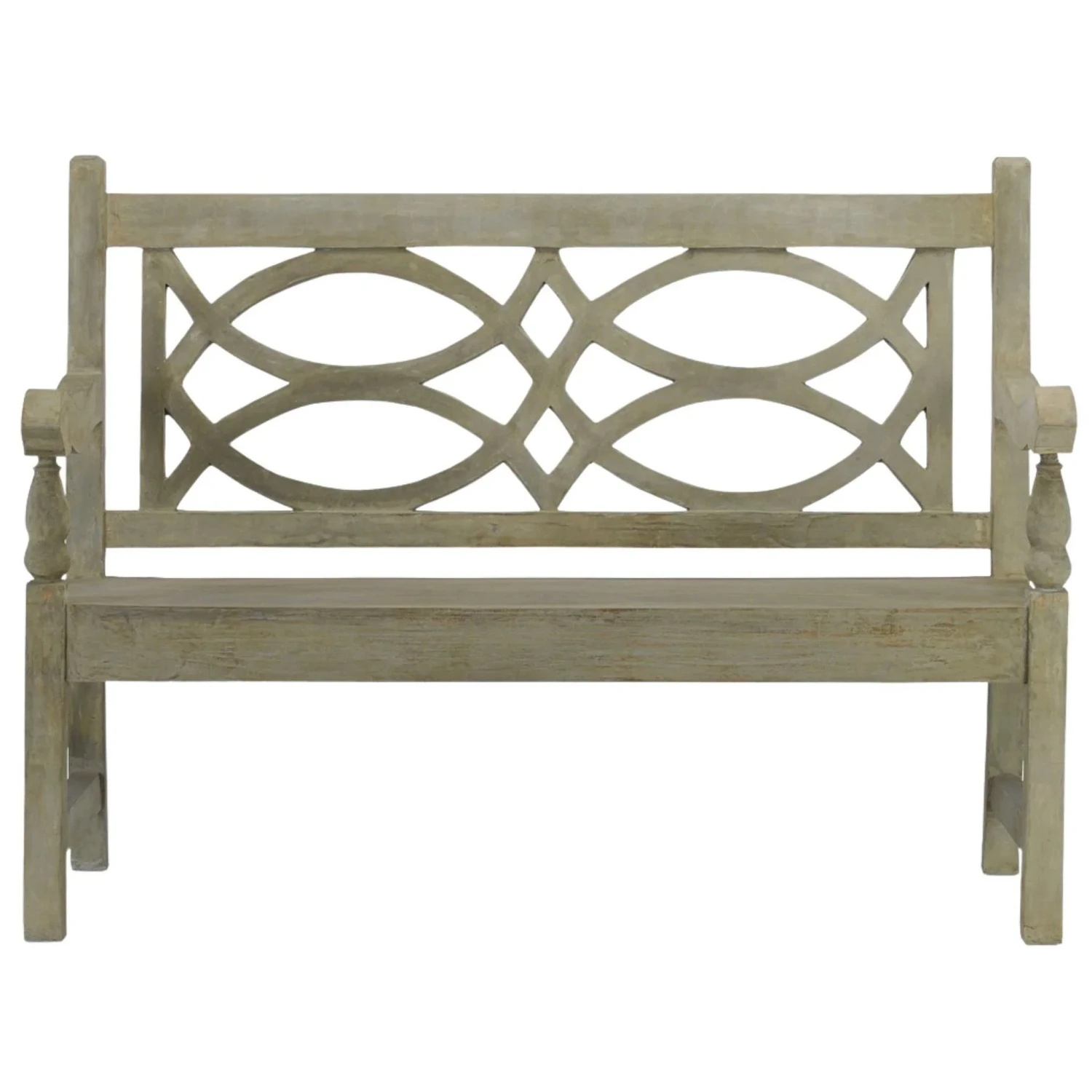 Traditional English Concrete Outdoor Bench 2 Traditional English Concrete Outdoor Bench - Image 2
