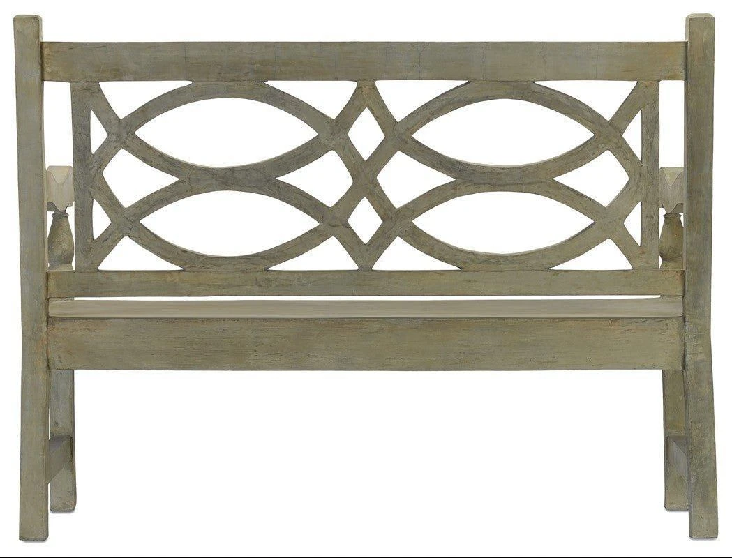 Traditional English Concrete Outdoor Bench 4 Traditional English Concrete Outdoor Bench - Image 4