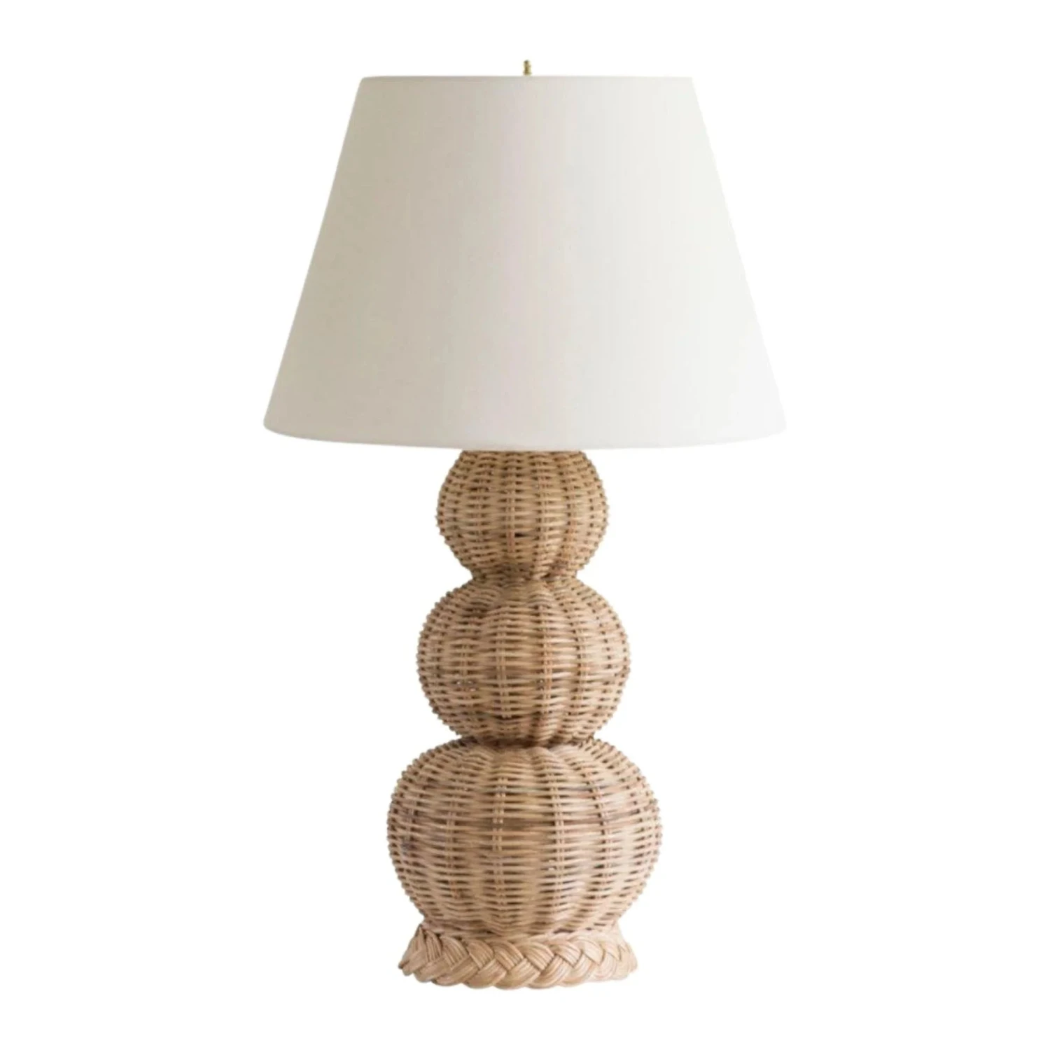 Triple Gourd Wicker Table Lamp Base 1 Triple Gourd Wicker Table Lamp Base