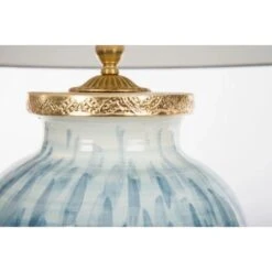 Veranda Blue Table Lamp With Gold Embossed Base 7 Veranda Blue Table Lamp With Gold Embossed Base -Famous Furniture Store veranda blue table lamp with gold embossed base table lamps the well appointed house 3 40d2361d 7e2c 458e 8c98 7c7b18b82f2c