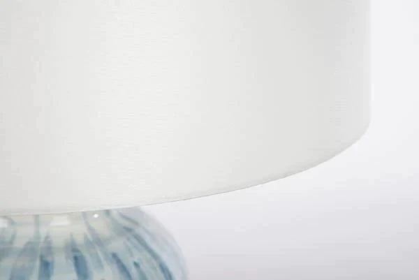 Veranda Blue Table Lamp With Gold Embossed Base 5 Veranda Blue Table Lamp With Gold Embossed Base - Image 5