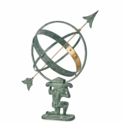 Verdigris & Brass Atlas Armillary Sundial -Famous Furniture Store verdigris and brass atlas armillary sundial garden tools and accessories the well appointed house 5