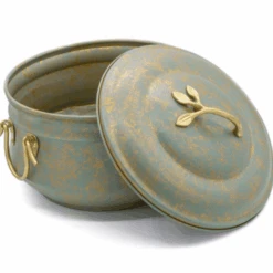 Verdigris & Brass Hose Pot With Lid 11 Verdigris & Brass Hose Pot With Lid -Famous Furniture Store verdigris and brass hose pot with lid garden tools and accessories the well appointed house 4