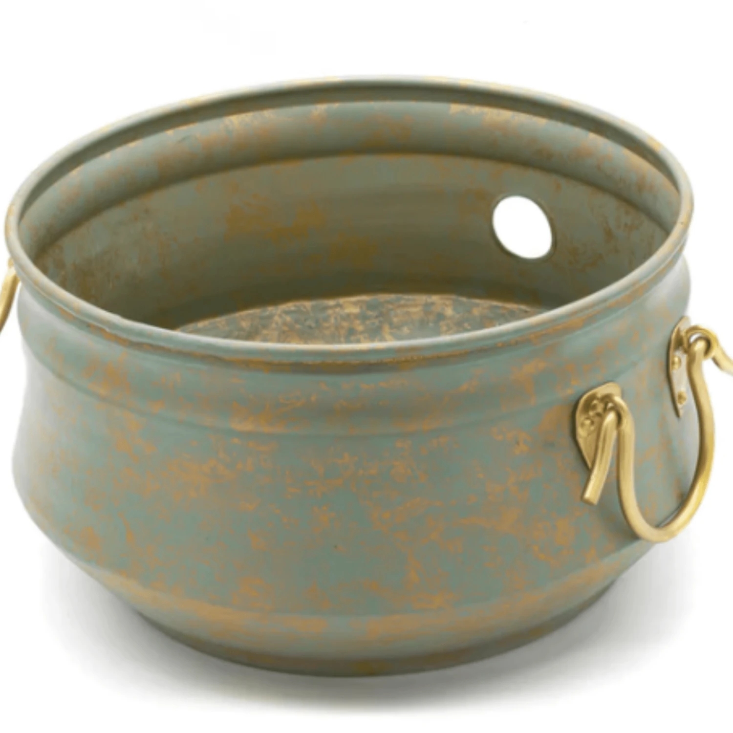 Verdigris & Brass Hose Pot With Lid 6 Verdigris & Brass Hose Pot With Lid - Image 6