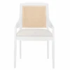 Veronika Armchair In Eggshell White Lacquer