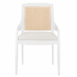 Veronika Armchair In Eggshell White Lacquer