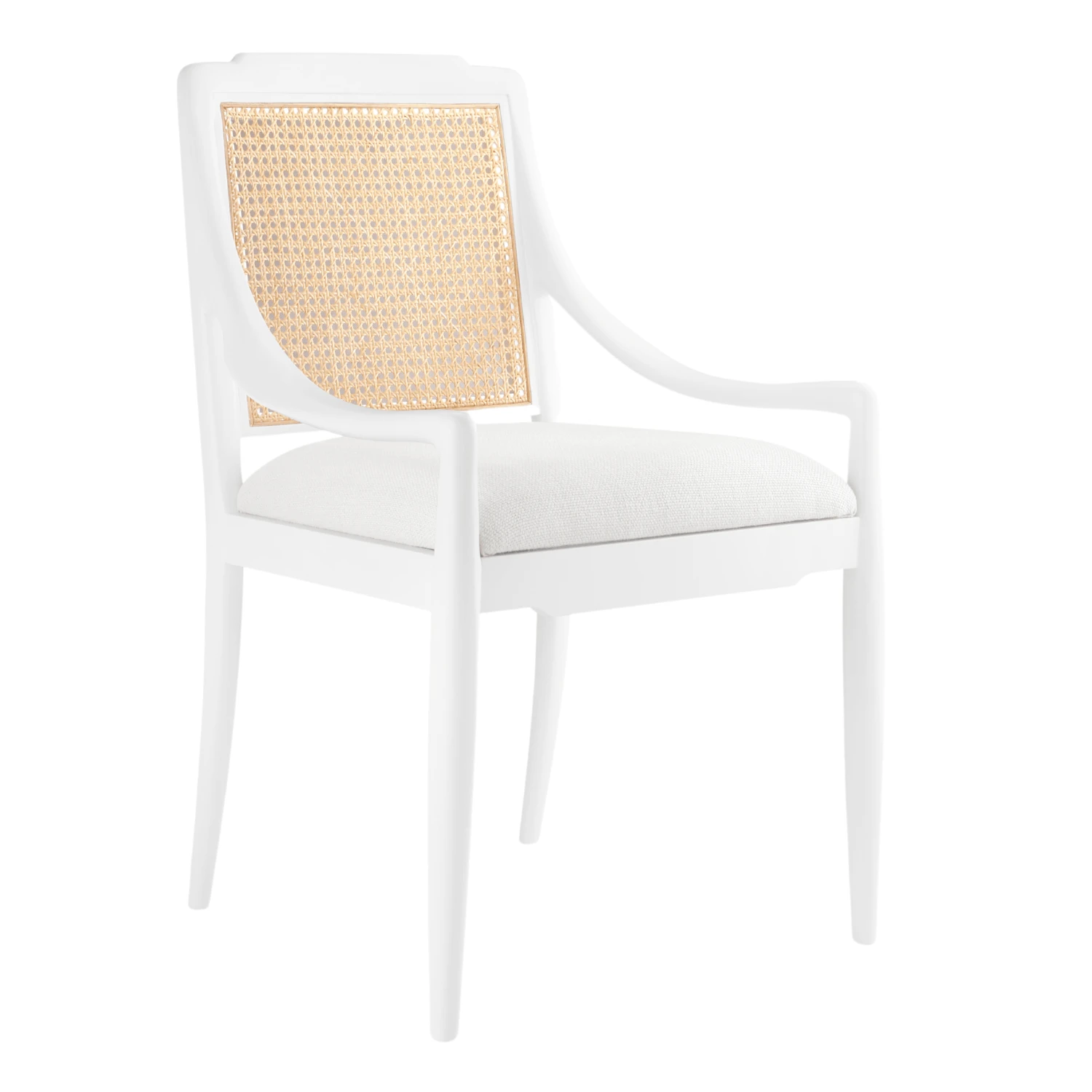 Veronika Armchair In Eggshell White Lacquer 5 Veronika Armchair In Eggshell White Lacquer - Image 5