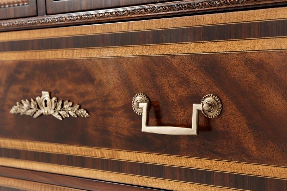 Viscount Four Drawer Movingue & Rosewood Banded Chest 3 Viscount Four Drawer Movingue & Rosewood Banded Chest - Image 3