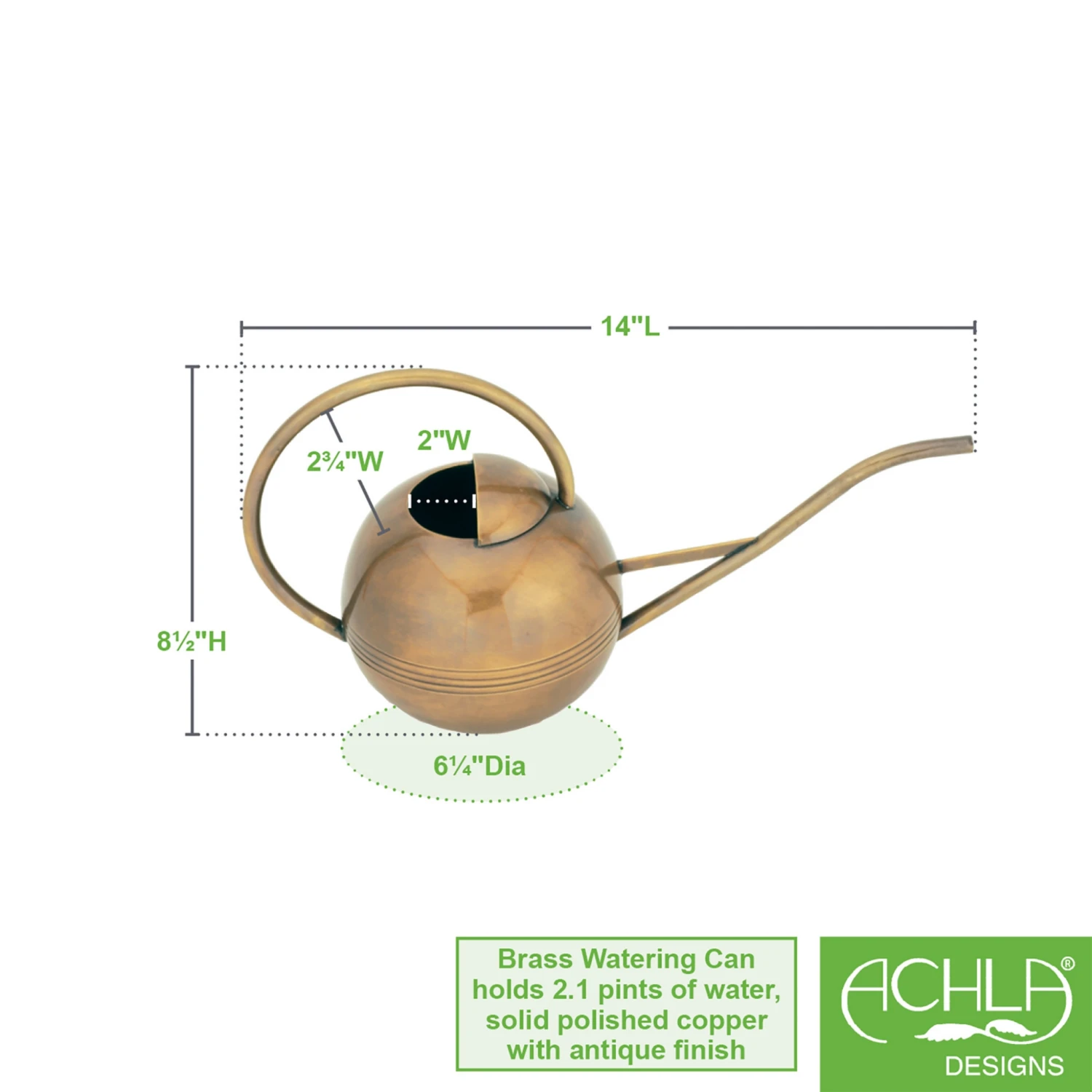 Solid Brass Globe Watering Can 5 Solid Brass Globe Watering Can - Image 5