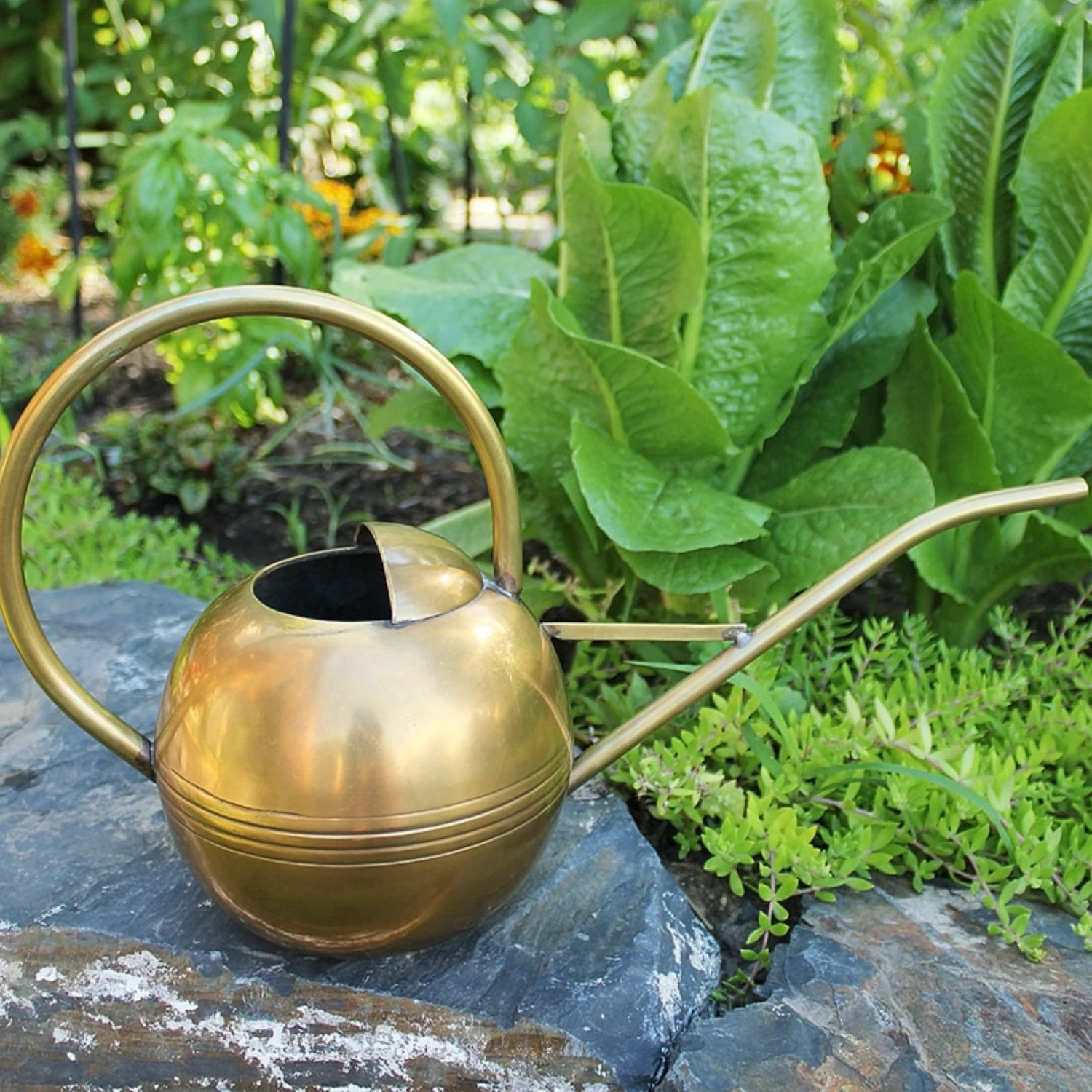 Solid Brass Globe Watering Can 2 Solid Brass Globe Watering Can - Image 2