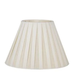 White Box Pleat Linen Lampshade