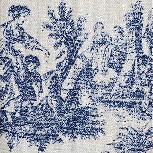 White Contour Leg Wood Luggage Rack With 3 Blue Toile Straps 2 White Contour Leg Wood Luggage Rack With 3 Blue Toile Straps - Image 2