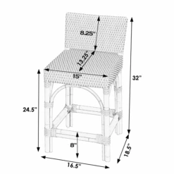 Serienna Rattan Low Back Counter Stool In White 13 Serienna Rattan Low Back Counter Stool In White -Famous Furniture Store white counter stool