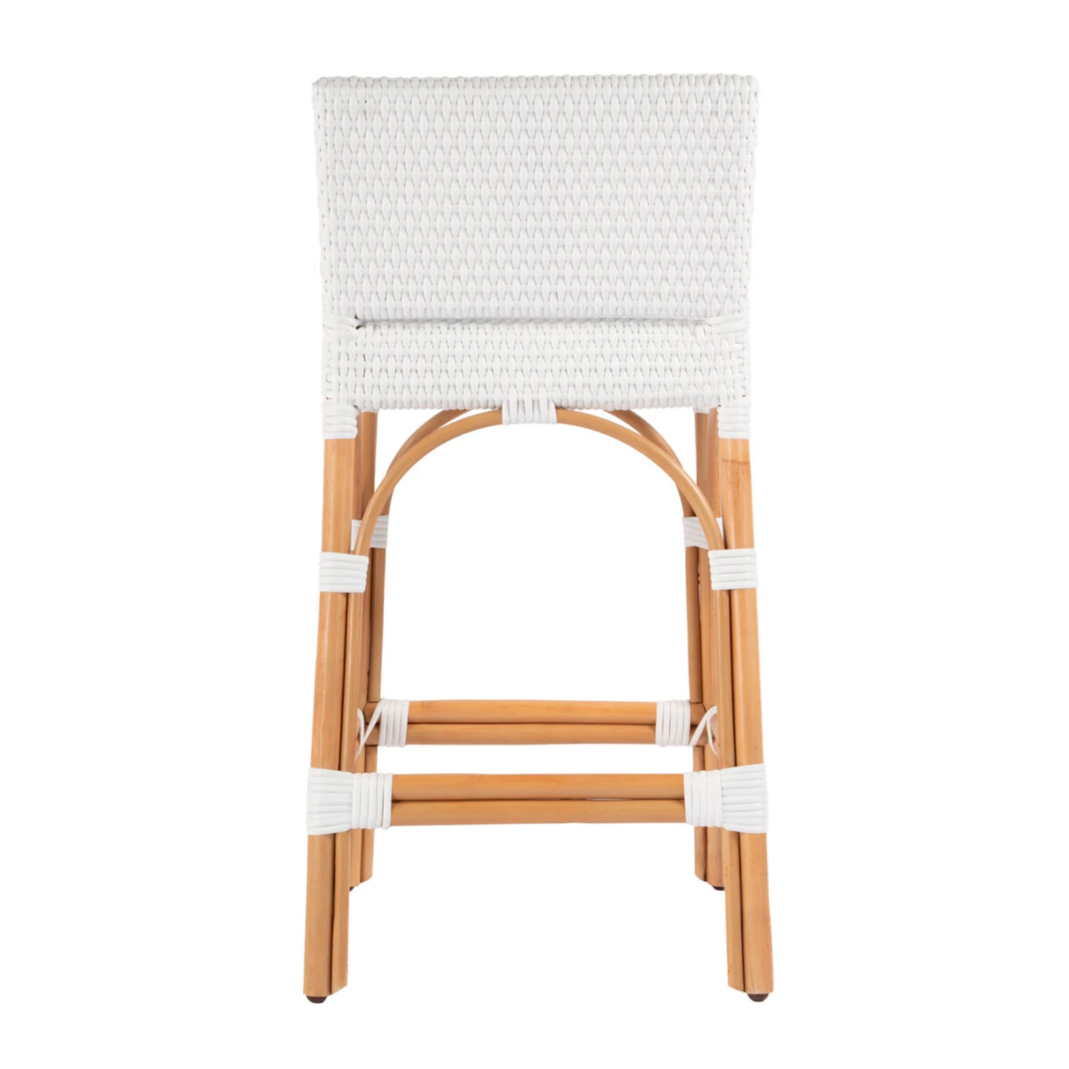 Serienna Rattan Low Back Counter Stool In White 6 Serienna Rattan Low Back Counter Stool In White - Image 6