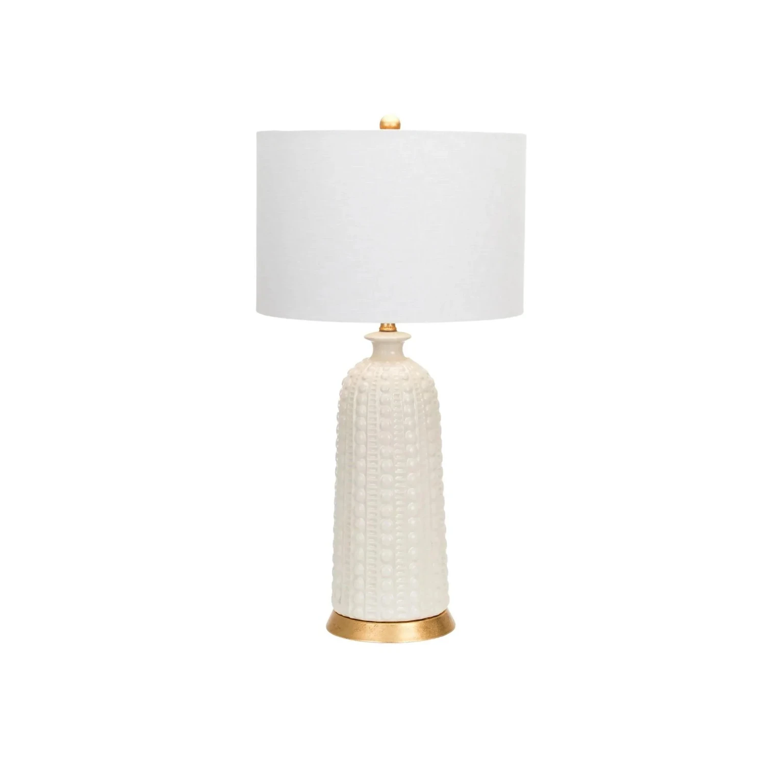 White Glazed Ceramic Table Lamp 1 White Glazed Ceramic Table Lamp