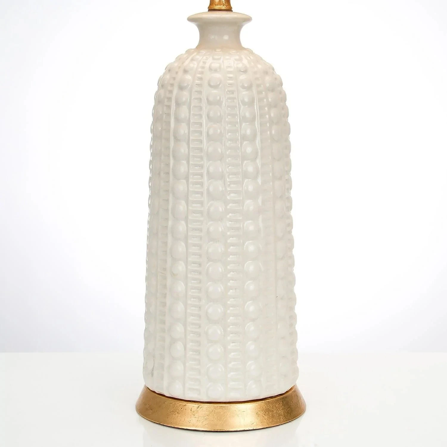 White Glazed Ceramic Table Lamp 3 White Glazed Ceramic Table Lamp - Image 3