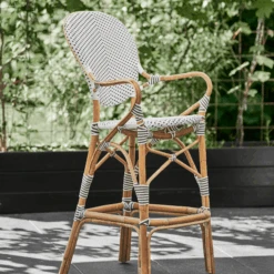 White Woven Bistro Style Bar Stool With Rattan Frame 5 White Woven Bistro Style Bar Stool With Rattan Frame -Famous Furniture Store white woven bistro style bar stool with rattan frame bar and counter stools the well appointed house 3 2e0598b0 6d68 4085 a44b cdd397e5afcd