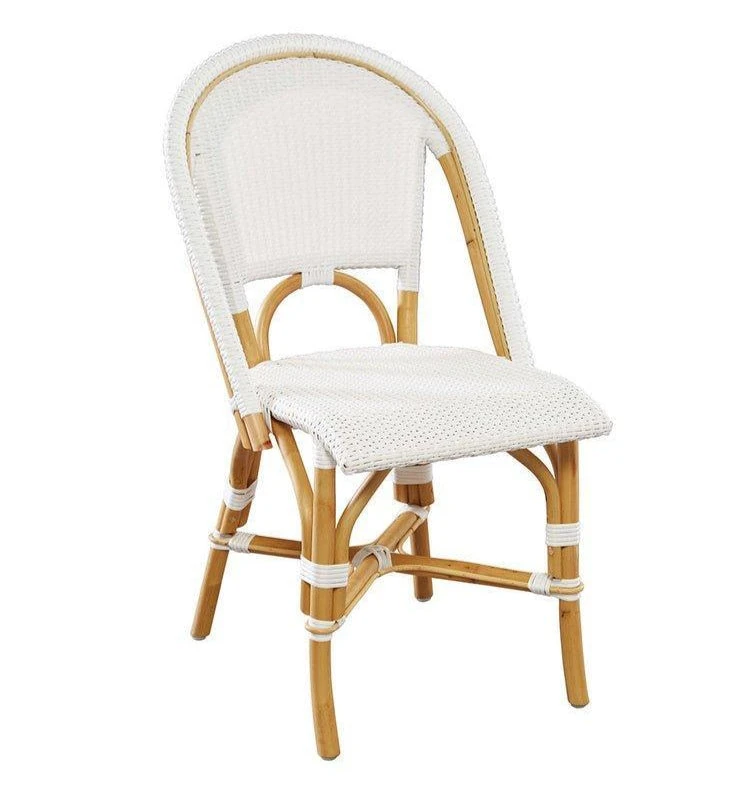 White Woven Resin Finish Dining Chair 1 White Woven Resin Finish Dining Chair