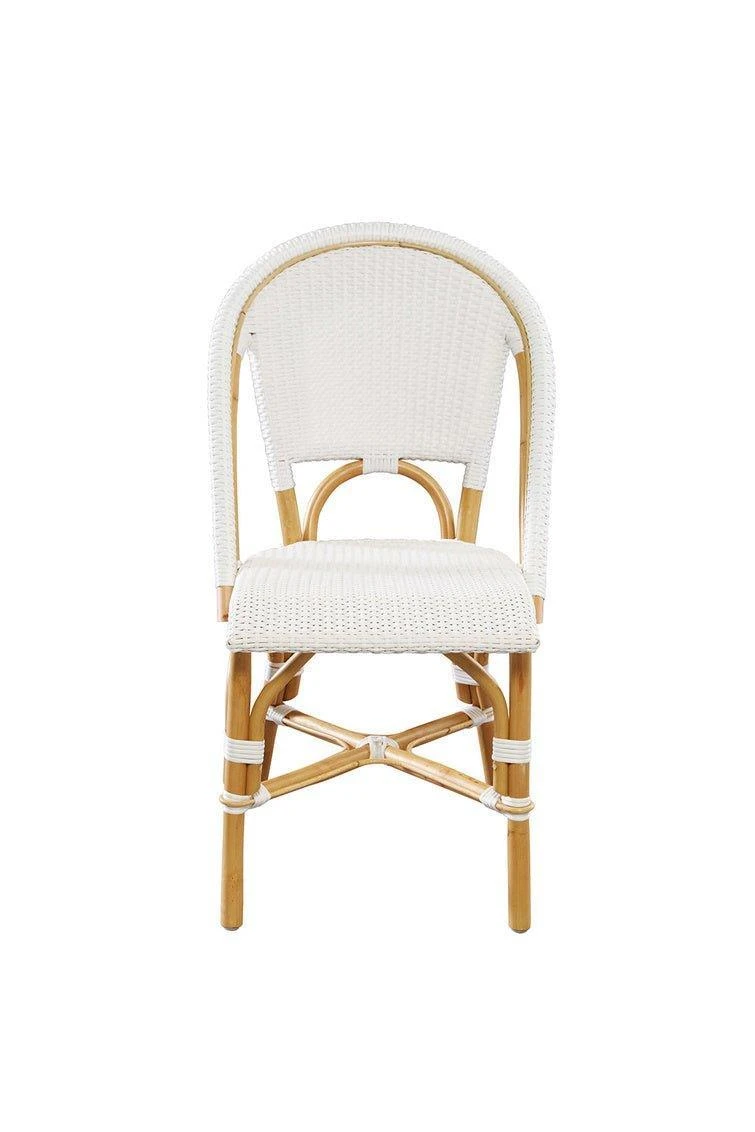 White Woven Resin Finish Dining Chair 2 White Woven Resin Finish Dining Chair - Image 2