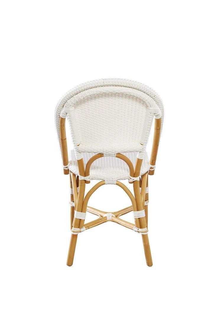 White Woven Resin Finish Dining Chair 3 White Woven Resin Finish Dining Chair - Image 3