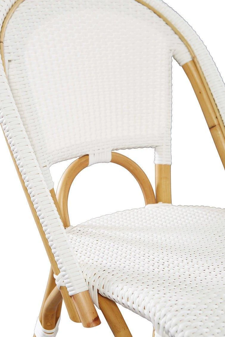 White Woven Resin Finish Dining Chair 4 White Woven Resin Finish Dining Chair - Image 4