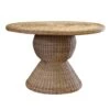 Wicker Pedestal Bauble Dining Table 60"
