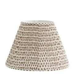 Wild Ginger Brown & White Fabric Lampshade