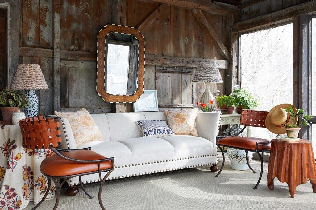 Wild Ginger Brown & White Fabric Lampshade 3 Wild Ginger Brown & White Fabric Lampshade - Image 3