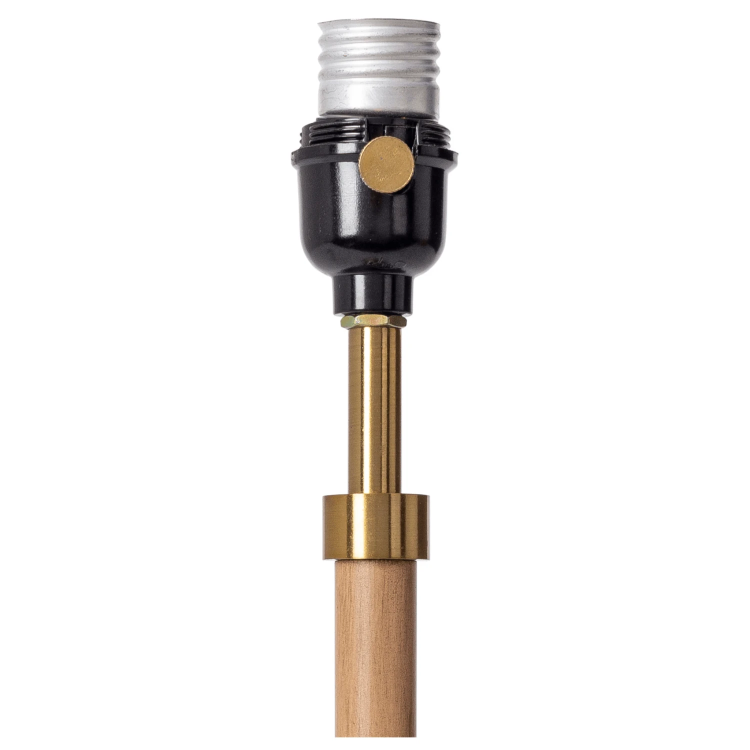 Wood Finish Table Lamp With Rattan Shade 5 Wood Finish Table Lamp With Rattan Shade - Image 5