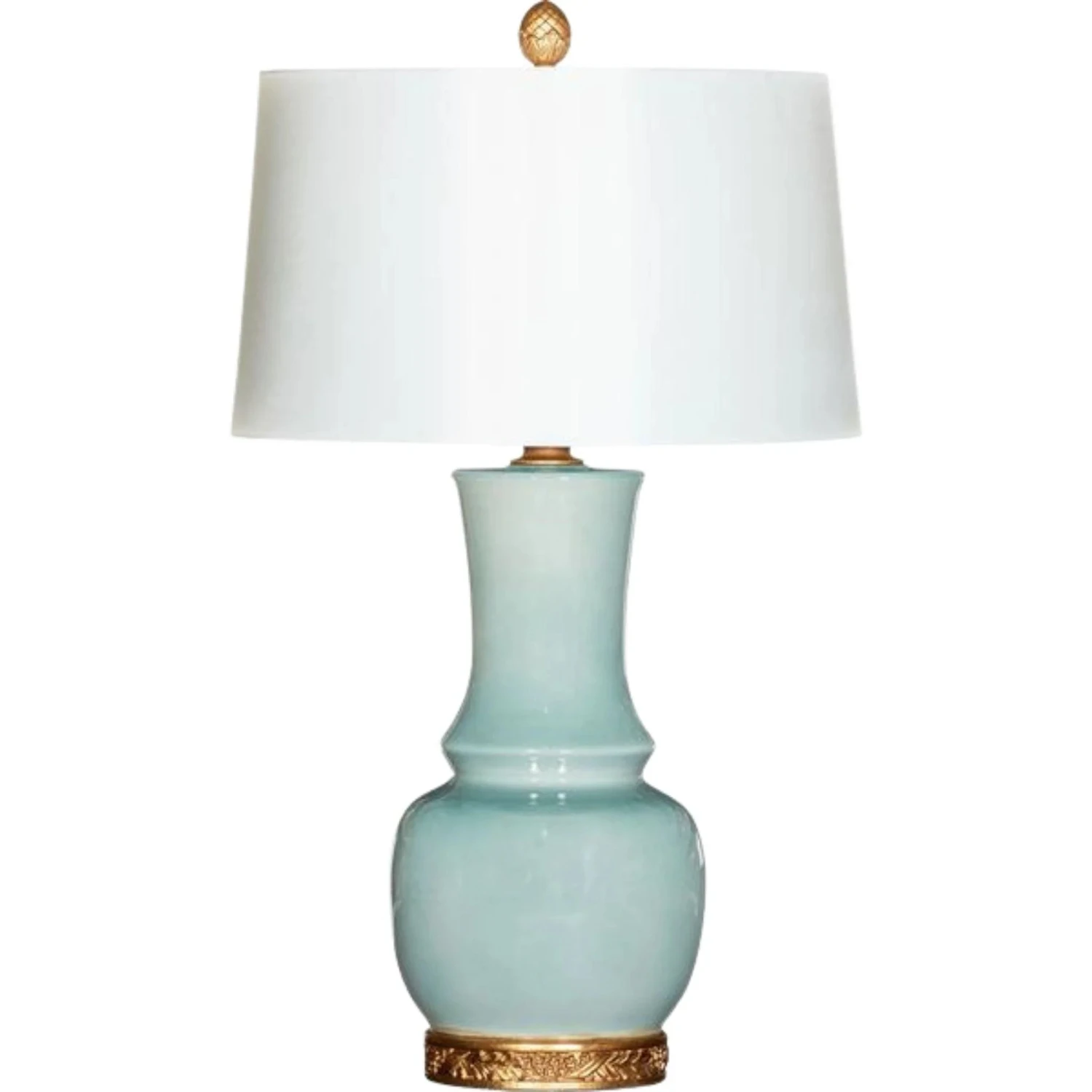 Wyndham Blue Table Lamp With Gold Accents 1 Wyndham Blue Table Lamp With Gold Accents